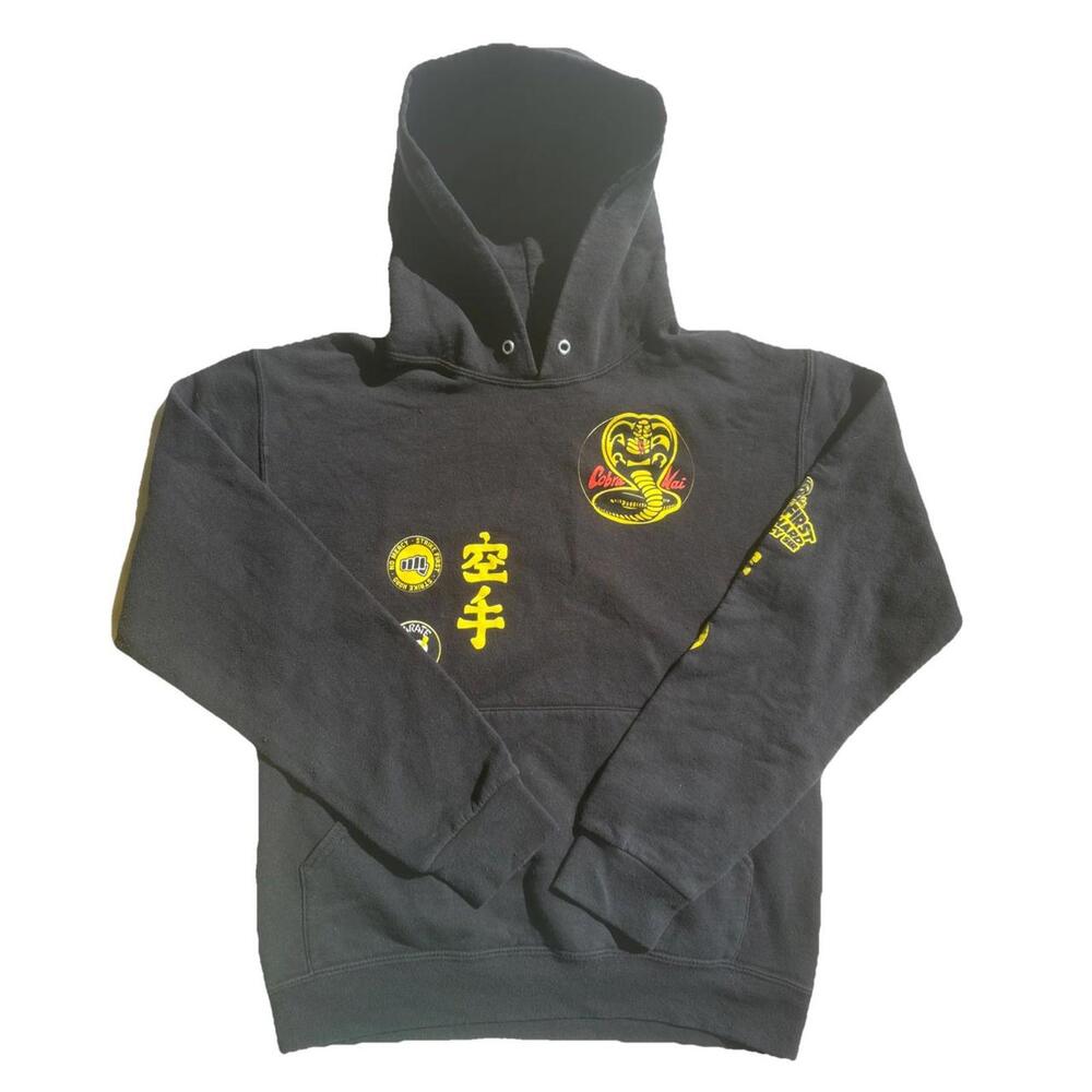 Cobra Kai Hoodie Men’s Size Small Black Karate Kid Logo 80% Cotton Netflix